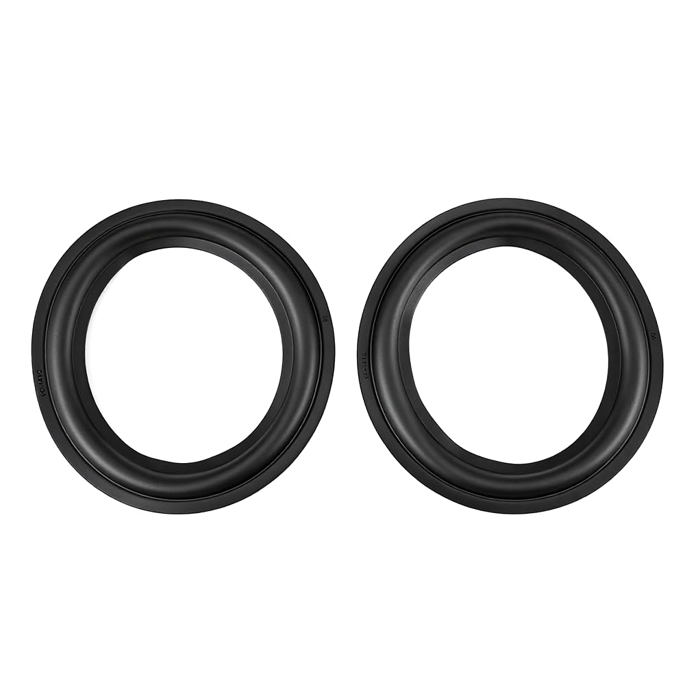 Tihebeyan 2pcs 6 inch Perforated Rubber Speaker Foam Edge Surround Rings Replacement Parts for Speaker Repair or DIY