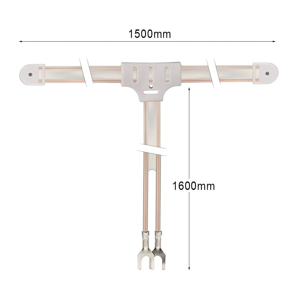 Bingfu FM Dipole Antenna 300 Ohm with 2 Pin Bare Wire Twin Lead for Indoor Digital HD Radio Table Top FM Radio AV Audio Video Home Theater Stereo
