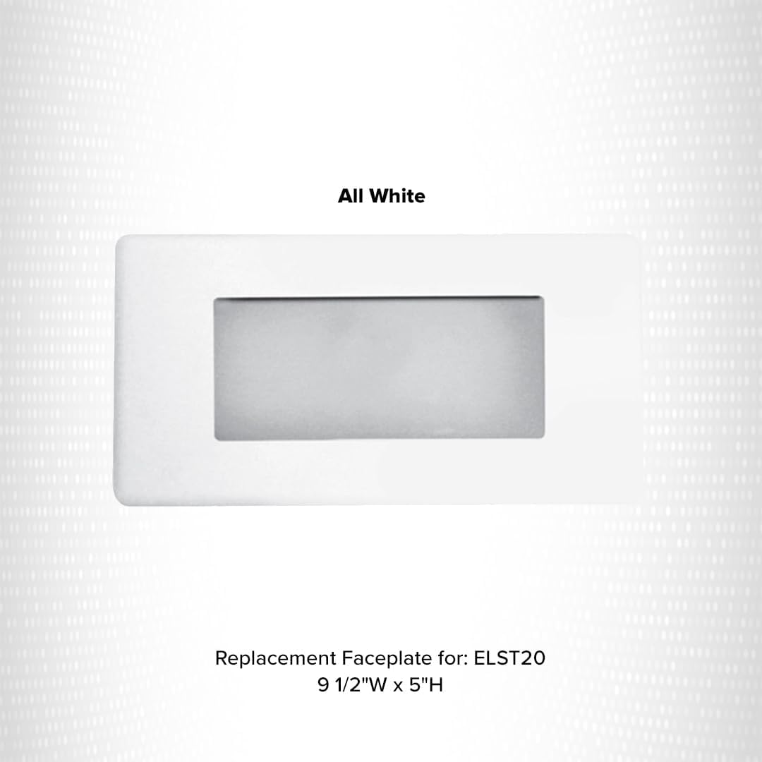 Elco Lighting Open Faceplate for ELST11W Step Lights - Wall Cover Plate & Versatile Light Fixture Cover for Ceiling, Recessed, and Stair Lighting