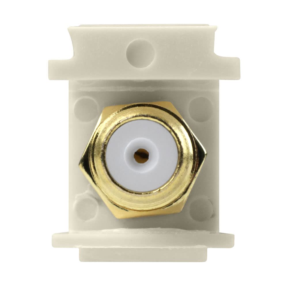 Skywalker Construct Pro F-Connector to RCA Keystone Jack w/ 8 Color Bands (Lt Almond)