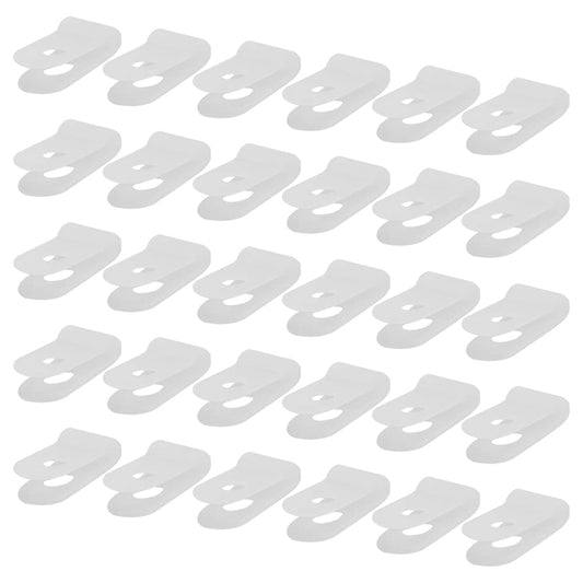 XINGYHENG 400pcs White Nylon R-Type Cable Clamps Fastener for 1/8 Inch (3.2mm) Dia Wire Tube Plastic Wire Cord Clip Fixer for Wire Management