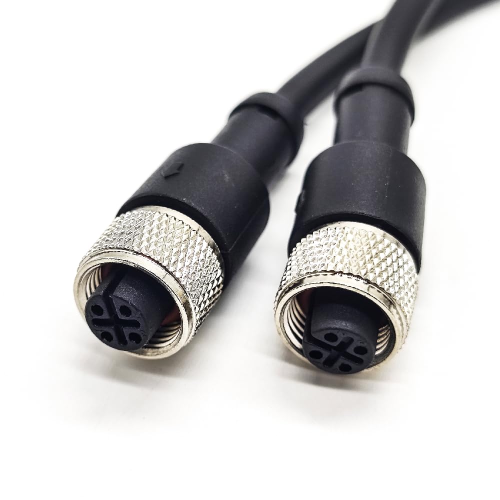 Elecbee M12 Connector 5 Pin A-Code Female to Female Double Ended Cable 1M/3.3ft