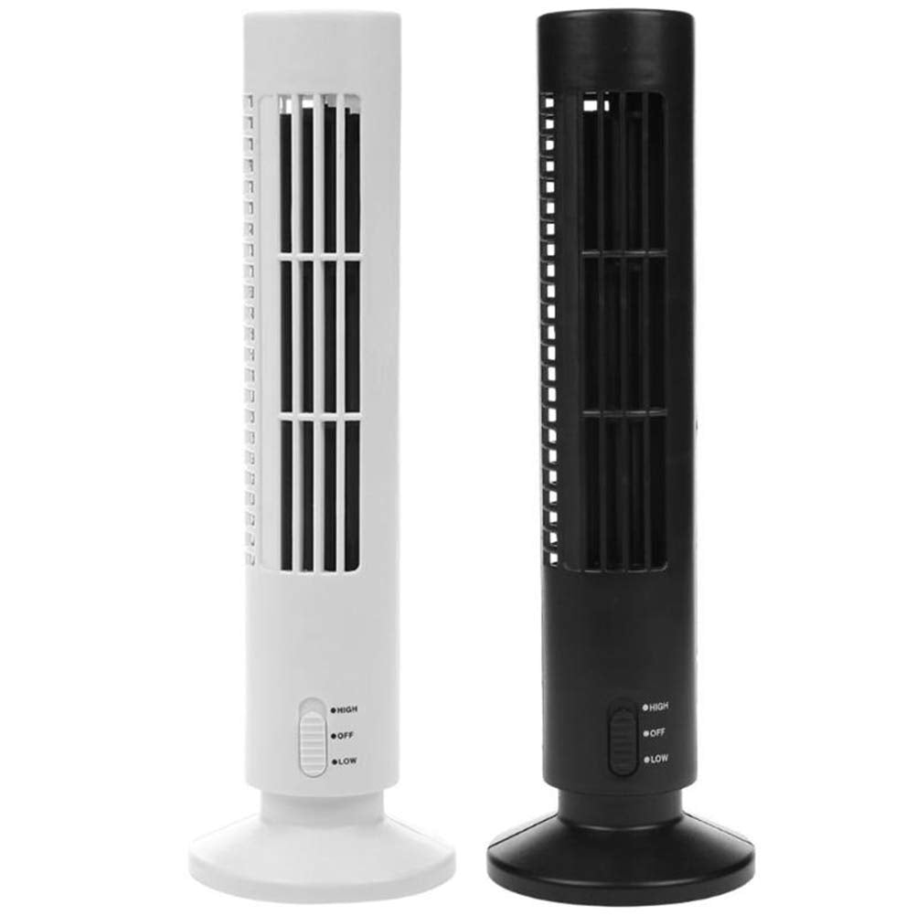 Tower Fan,Portable Air Cooler Vertical Bladeless Fan, Cool with 2 Speeds, USB Desktop Air Conditioner Fan Mini Cooling Tower Fan, Portable Desk Table
