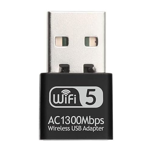 SGElectronix 1300Mbps USB WiFi Adapter for PC, AC1300M USB WiFi Dongle 802.11ac Mini Wireless Network Adapter with Dual Band 2.4GHz/5Ghz for Desktop