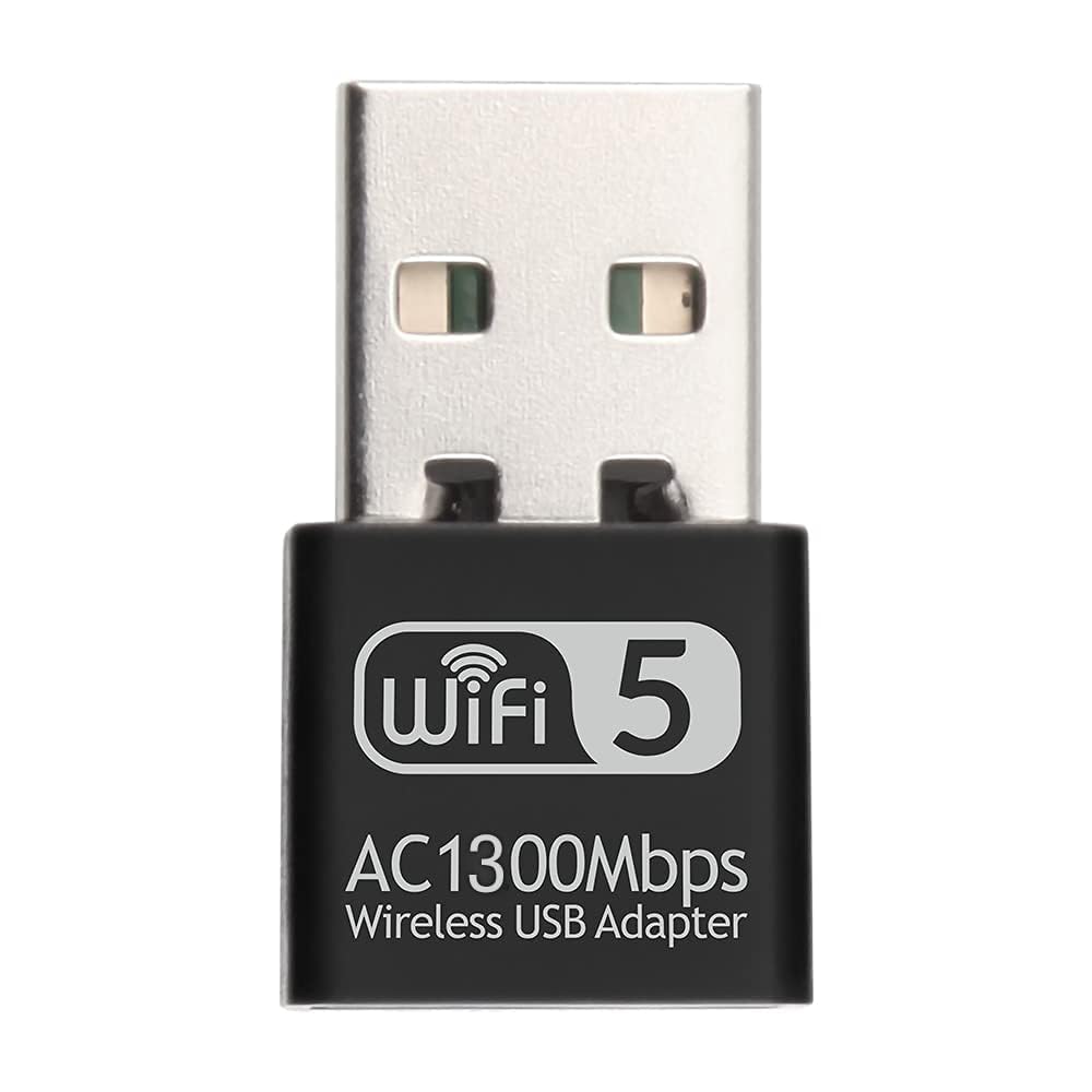 SGElectronix 1300Mbps USB WiFi Adapter for PC, AC1300M USB WiFi Dongle 802.11ac Mini Wireless Network Adapter with Dual Band 2.4GHz/5Ghz for Desktop