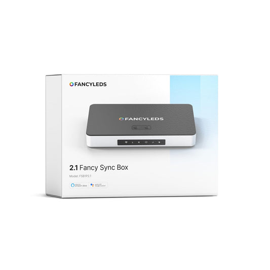 Fancyleds 2.1 Fancy Sync Box Syncing Device with HDMI 2.1, 4K 120Hz, HDR (for 70" to 95" TVs)