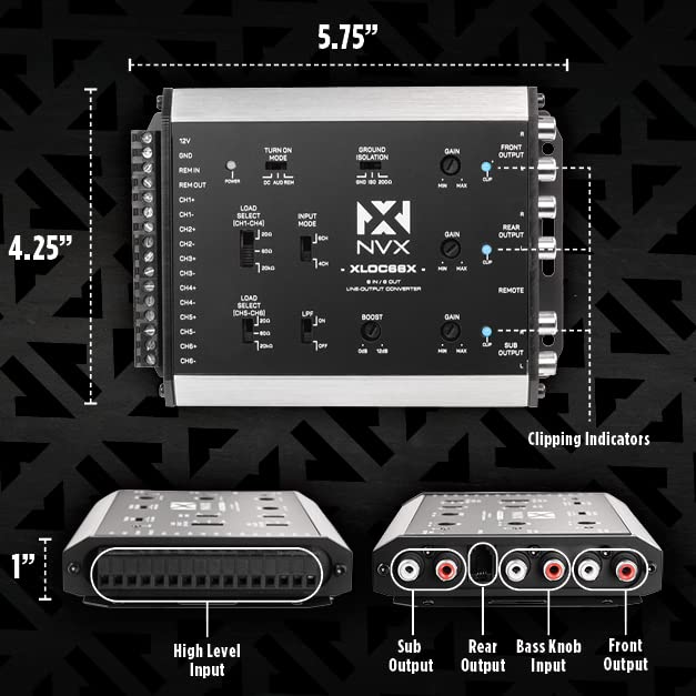 NVX XLOC66X 6 inputs / 6 outputs High Voltage Active Line Output Converter