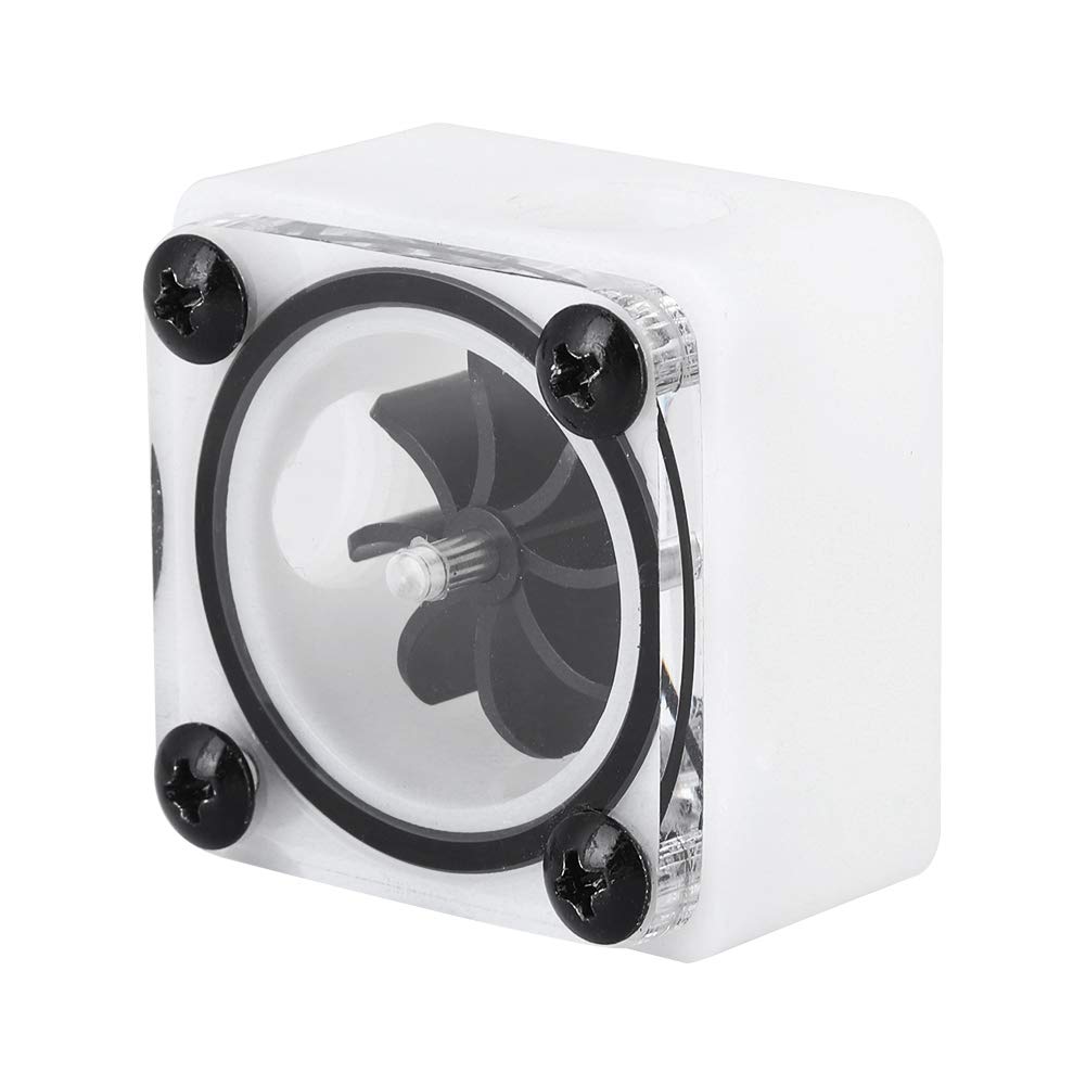 G1/4 Thread Revolving Speed Water Cooling POM Acrylic Material Impeller Water Meter Indicator with Silicone Sealing Ring, for PC Water Cooling
