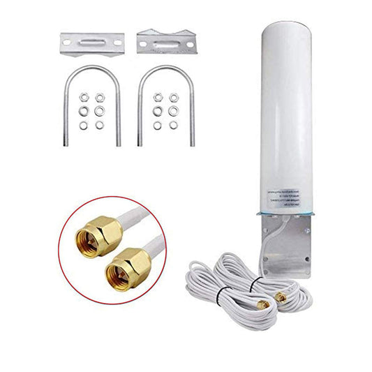 High Gain 10-12dBi Wide Band Outdoor Wall Mount Dual SMA 3G/4G LTE Antenna for 4G LTE Router Modem Gateway Mobile Cell Phone Signal Booster Cellular