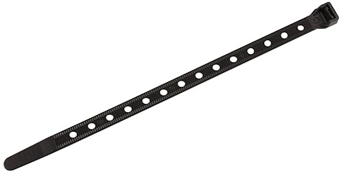 Southwire 8-Inch Heavy Duty Mountable Cable Ties, 50lb Tensile Strength, Universal Easy Zip, 100 pack, Black