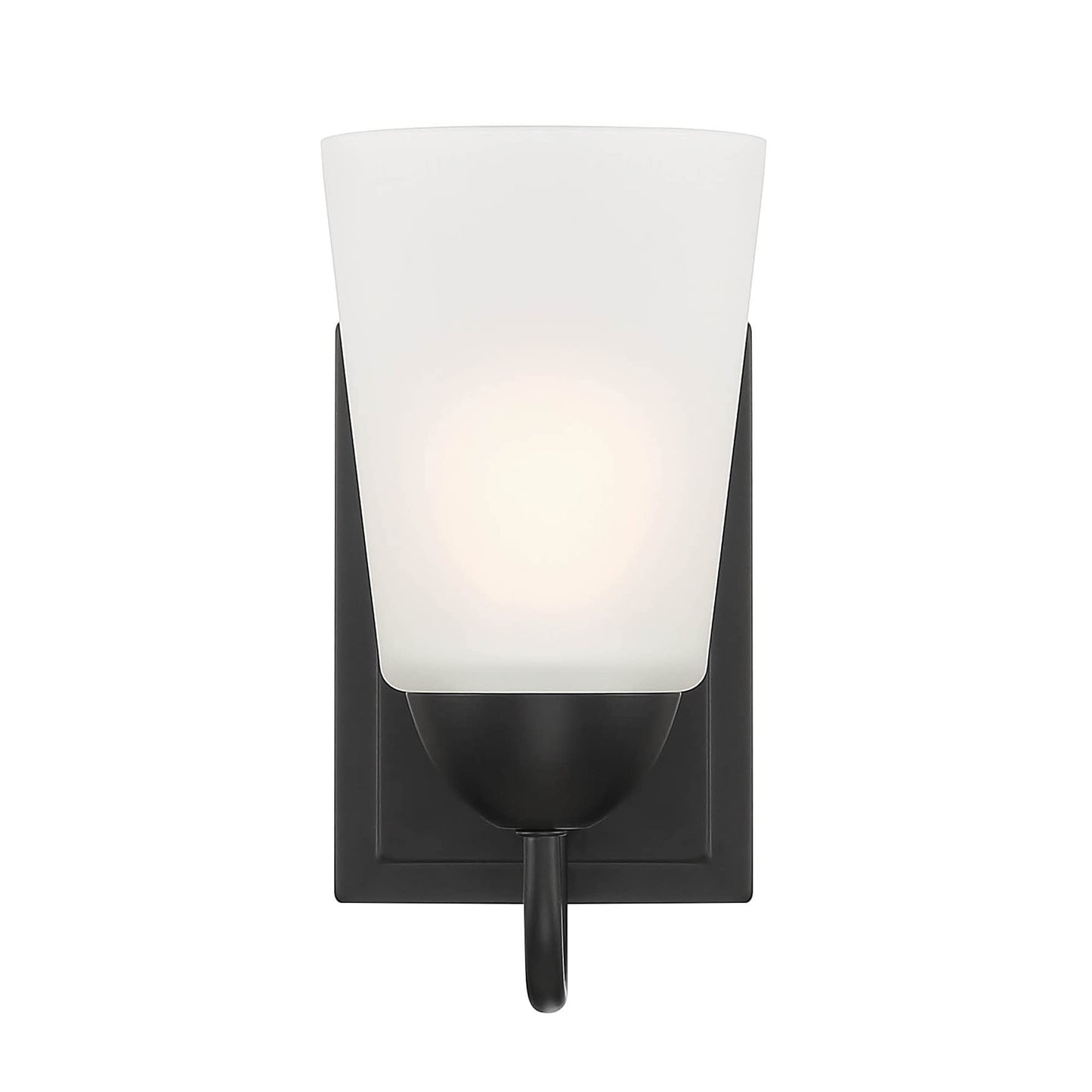 DESIGNERS FOUNTAIN Malone Outdoor Light Fixture, 9.25 Inch Exterior Wall Lantern Sconce for Front Door, Patio and Porch, Matte Black, D267M-WS-MB