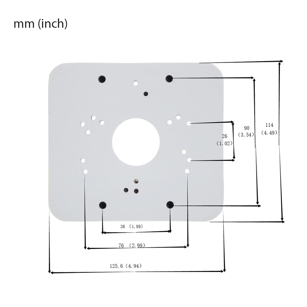 PFA152-E Pole Mount Bracket for Dahua IP and CVI Camera, White, Pack of 1