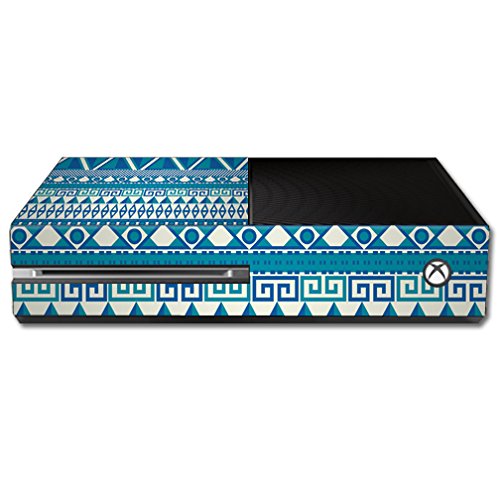 MightySkins Skin Compatible with Microsoft Xbox One Console wrap Sticker Skins Blue Aztec