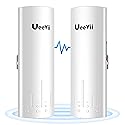 Wireless Bridge Point to Point Outdoor: UeeVii CPE450 5.8G 3Km Long Range Wi-Fi Bridge for Extend Network to Barn and Surveillance Range - Work