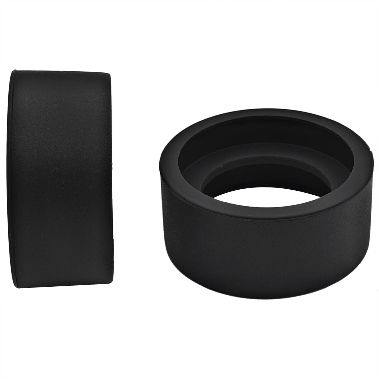 BOKWORE 2PCS Eyepiece Eye Cup Soft Rubber Eyepiece Cover Binocular Eye Cups Replacement for 34-36 mm Stereo Microscope (Flat Angle), black