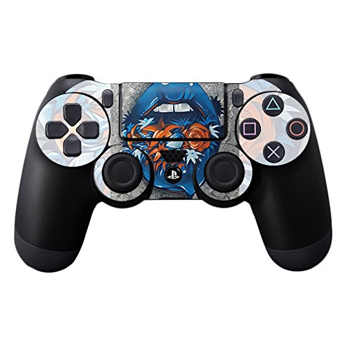 MightySkins Skin Compatible with Sony PS4 Controller - Blue Lips | Protective, Durable, and Unique Vinyl Decal wrap Cover | Easy to Apply, Remove,