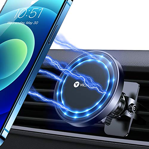 VICSEED for MagSafe Car Mount [Upgraded Strongest Magnet Power] Magnetic Phone Holder for Car Vent 360 Adjustable Magnetic Car Phone Holder Mount