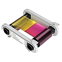 Evolis R6F003AAA 6 Panel Color Ribbon, Ymcko-K, 200 Prints/Roll