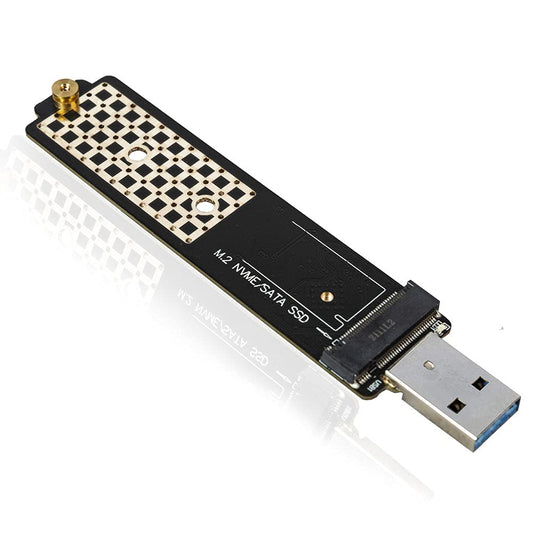 Qphone12 M.2 to USB Adapter, USB3.1 to M.2 NVME Hard Disk Enclosure NGFF PCI-E Protocol, Compatible with NVMe (PCI-e) M Key SSD & (B+M Key SATA Based)