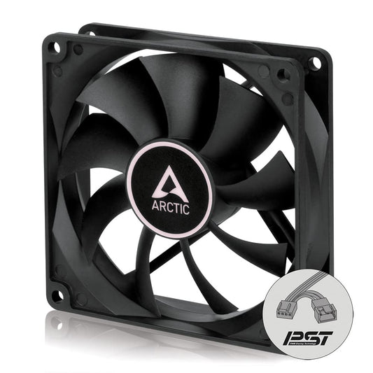 ARCTIC F9 PWM PST CO - 92 mm Case Fan with PWM Sharing Technology (PST), Dual Ball Bearing for Continuous Operation, Very Quiet Motor, Computer, Fan