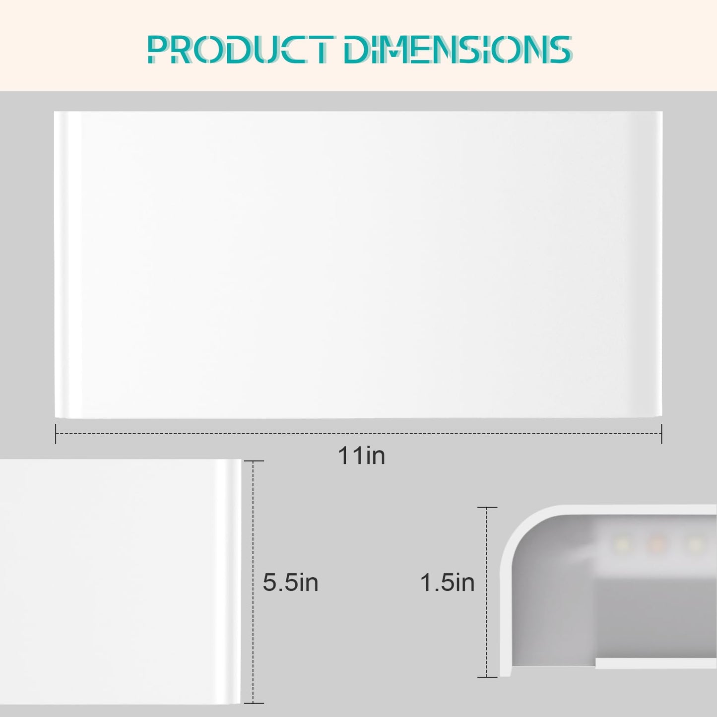 OMBRAT Modern LED Wall Sconce, 15W 5CCT 3000K-6500K, Dimmable Up Down Light, Hardwired Indoor Wall Light Fixture for Bedroom Hallway, 11 in, Sandy