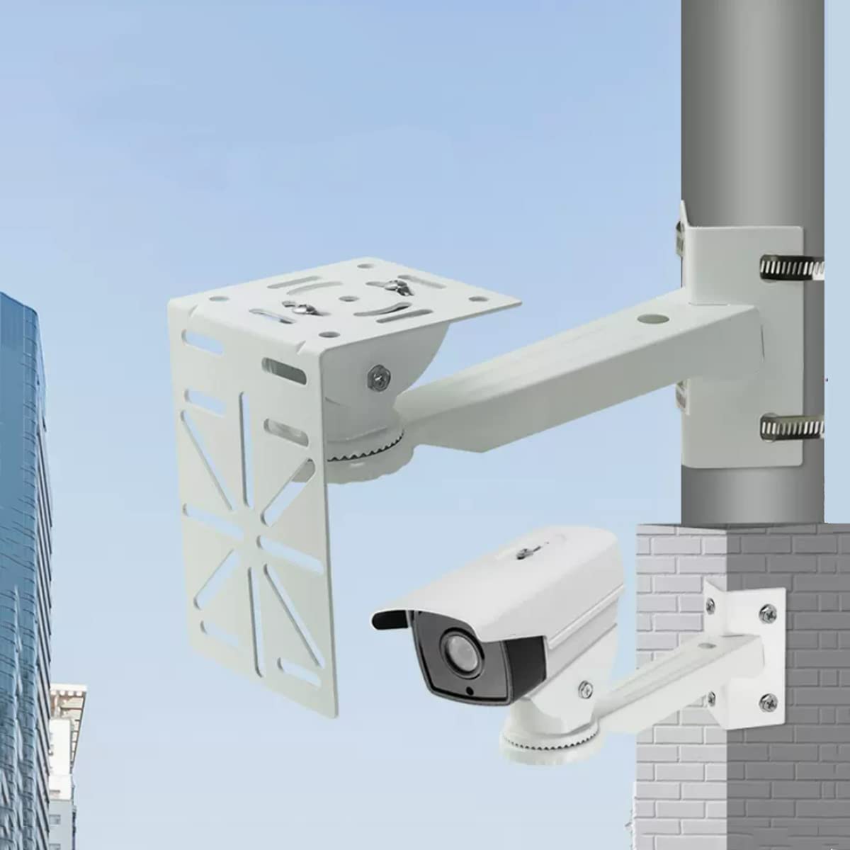 FINXRoll L-Shape Dome Camera Wall Bracket,Universal Wall Ceiling Mount Bracket Adapter Mount Extension Support for Security CCTV Hikvision Dome