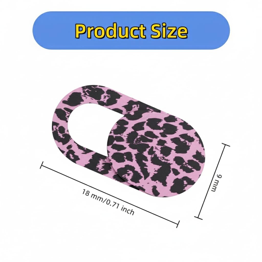 6Pcs Webcam Covers Slide Leopard Print for iPad Tablet Laptop Blocker Camer Cover Privacy Protection Stickers for Phone