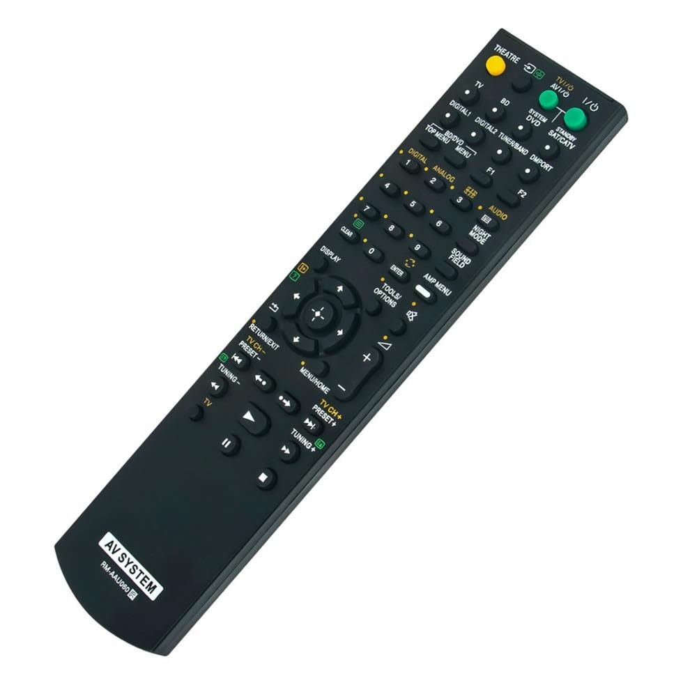 RM-AAU060 Replacement Remote Control for Sony Multi Channel AV Receiver Home Theatre System in Living Rooms or Rooms, No Programming or Pairing