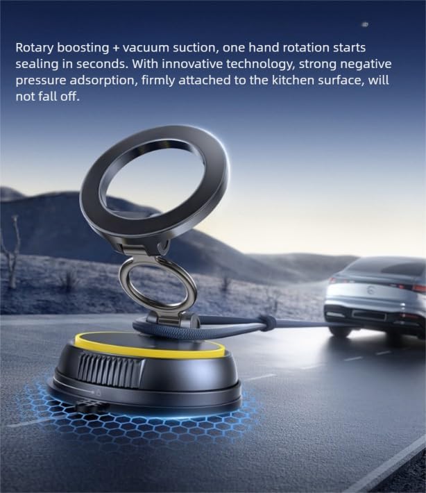 MaTekoty Car Mobile Phone Holder Suspension Central Control Screen Special Hidden Integrated 360 Degree Adjustment Direction Free Paste (MG-ZJ03chang)