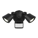 Savoy House 22-Watt Equivalent 1500 Lumen Black Motion Sensing Integrated LED Double Flood Light 4-FLOOD-MS-A2-3000K-BK