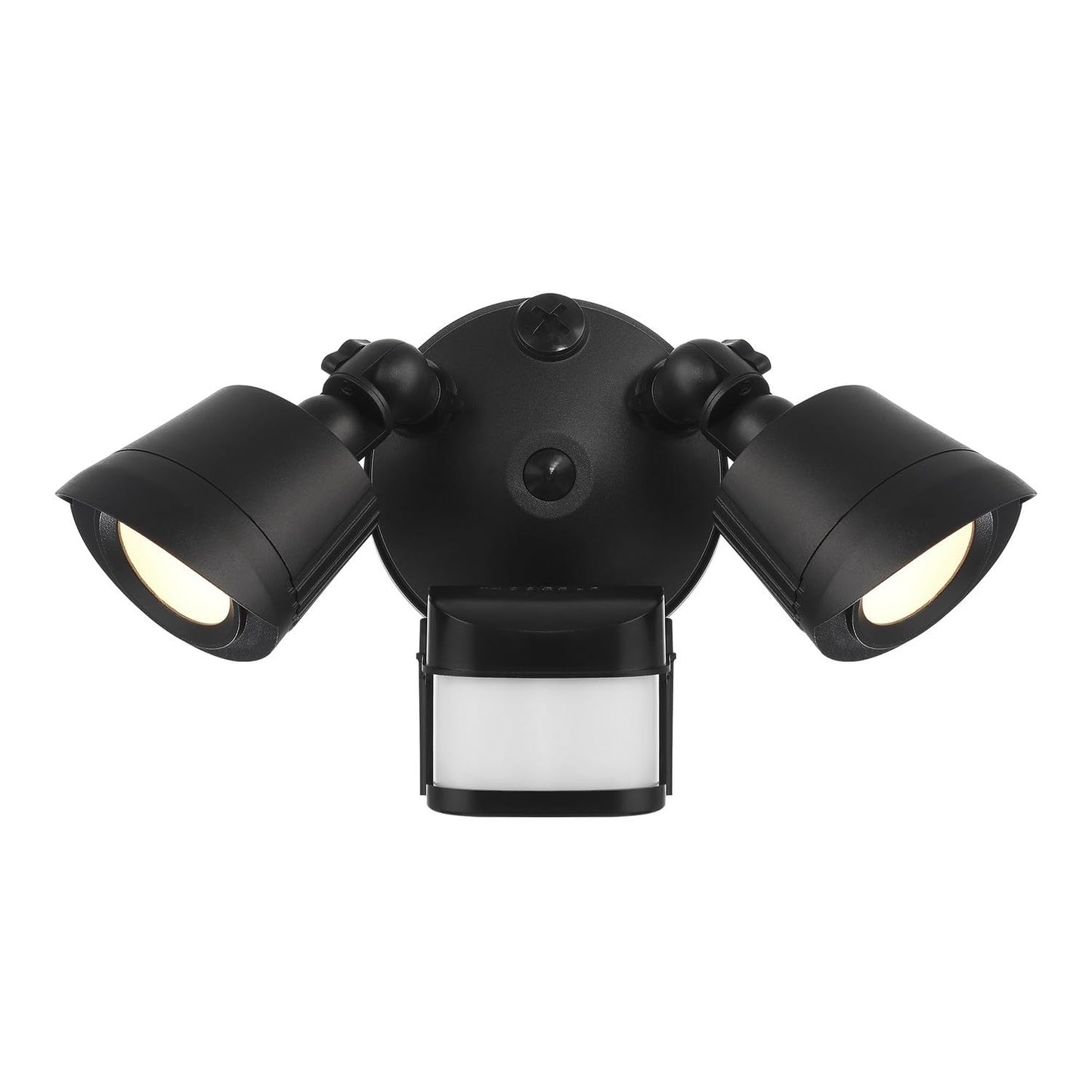 Savoy House 22-Watt Equivalent 1500 Lumen Black Motion Sensing Integrated LED Double Flood Light 4-FLOOD-MS-A2-3000K-BK