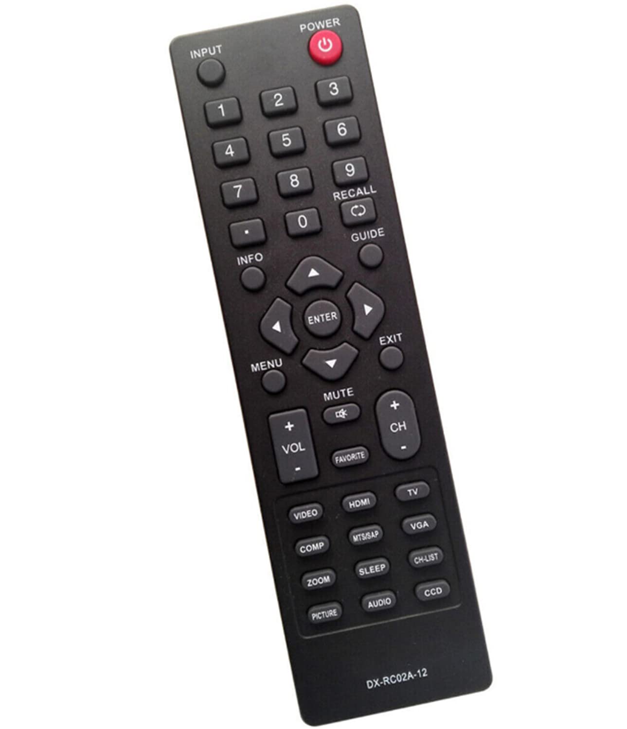 DX-RC02A-12 Remote Control for DYNEX TV Remote Replacement 32" & 40" LCD TV
