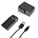 KOQINVIZ NP-FV5 Battery Charger with Charging Plug and USB Cable - Video Camera Camcorder Charger for CAS. NP-FV5 Rechargeable Lithium Battery