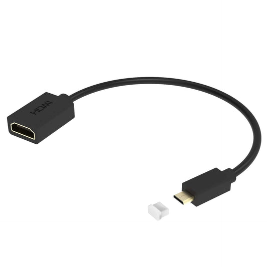 Micro HDMI to HDMI Adapter, 4K Mirco HDMI Male to HDMI Female Cable(Type D to Type A), Support 1080P 3D, for GoPro Hero8/7/6/5, Raspberry pi 4, Sony