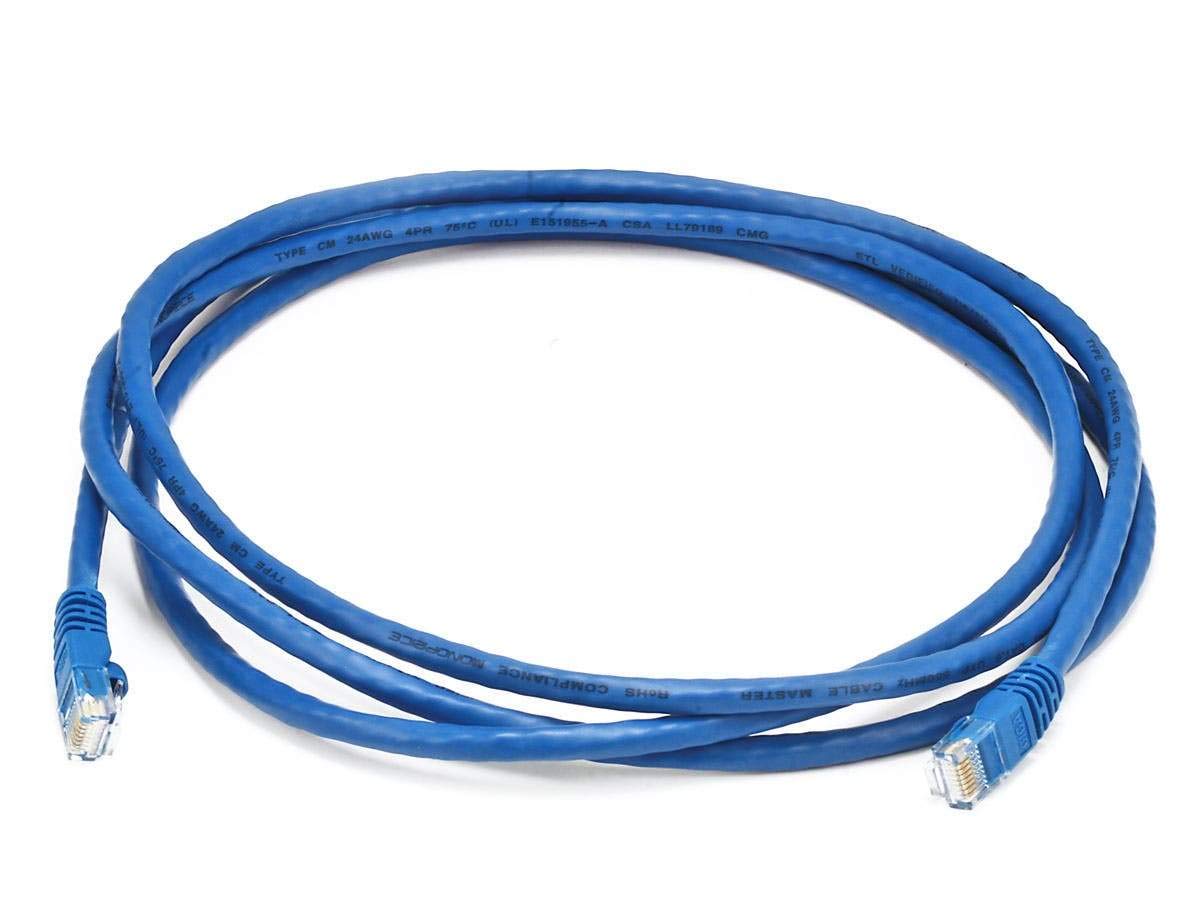 Monoprice Cat6 Ethernet Patch Cable - Snagless RJ45, Fullboot, 24AWG Stranded Pure Bare Copper Wire, 550Mhz, UTP, 50 Feet, Black