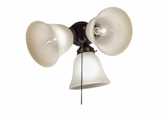 6.25 in. 3 Light Ceiling Fan Light Kit with Wattage Limiter - Oil Rubbed Bronze