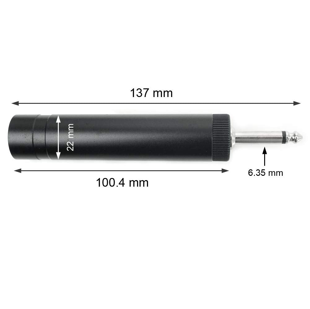 CamDesign 1/4-Inch 6.35mm Mono Male to 1/8-Inch 3.5mm Female Audio Adapter Connector Converter for Microphone Amplifier Sound Console Sound Pickup