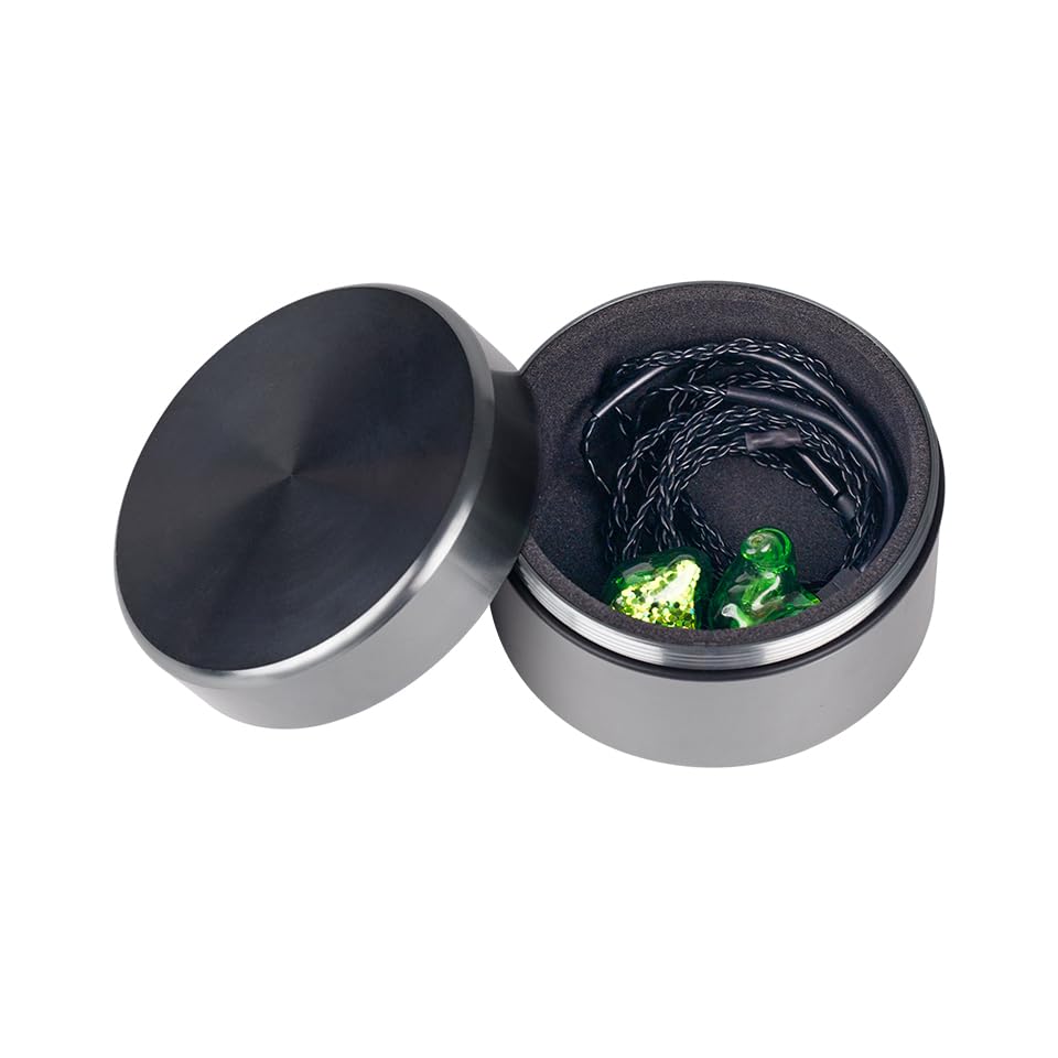 Soundlink Aluminum Alloy Earphone Case Waterproof in Ear Monitor Storage Box with Sponge Lining(Grey)