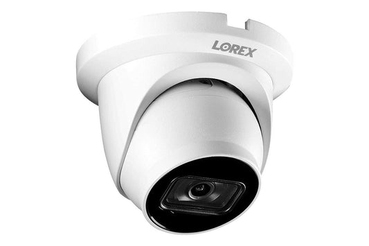 Lorex 4K (8MP) Smart IP Dome Security Camera with Listen-in Audio and Real-Time 30FPS Recording - White
