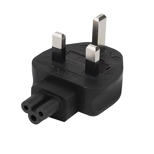 Tekit UK 3 Pole Male to IEC 320 C5 AC Power Adapter with 3A Fuse,UK BS1363 to IEC320 C5 PDU/UPS Server, UK Plug. Britain Converter (UK to C5)