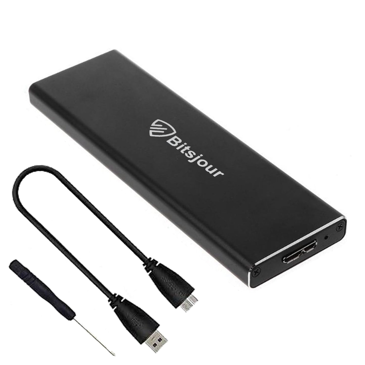 Bitsjour MacBook SSD Enclosure for 6+12pin Apple 2010 2011 MacBook Air SSD A1370 EMC 2393/2471, A1369 EMC 2392/2469, USB 3.0 External Case