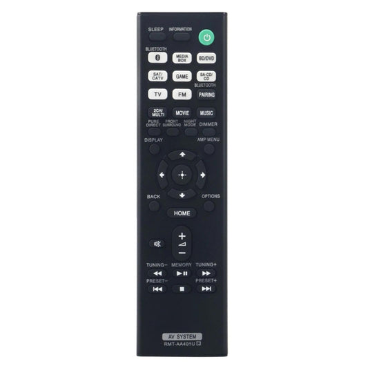 RMT-AA401U Replacement Remote Control for Sony AV Receiver Home Theater System in Living Rooms or Rooms, No Programming or Pairing Needed, Replace