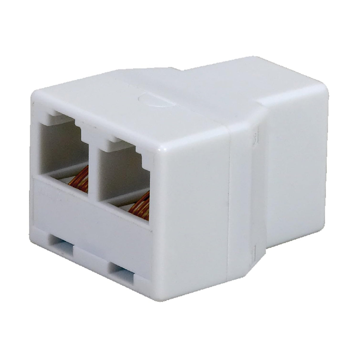 Audiovox TP270WHR RCA Telephone Duplex Wall Jack Phone Adapter / 2 Way Inline Splitter, White