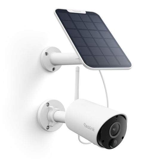 REOLINK Argus Eco+Solar Panel 2K 5MP Solar Security Camera Outdoor for Home Surveilance, Night Vision, Human/Car Smart Detection, 2.4G WiFi, No