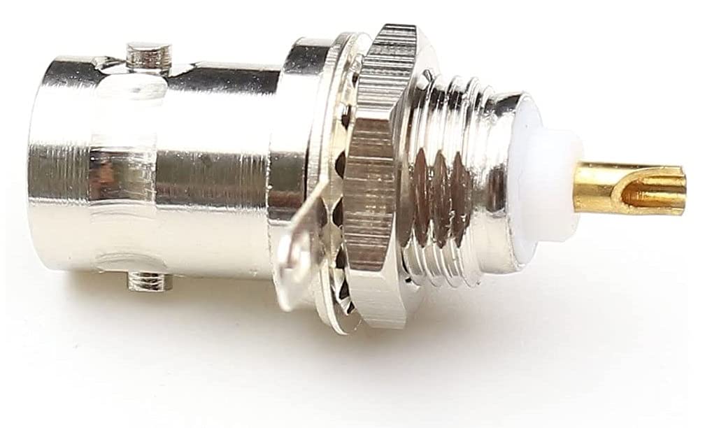 BNC Female Panel Mount Connector with Nut BNC Female Bulkhead Adapters Coaxial Adapter 8 Pack