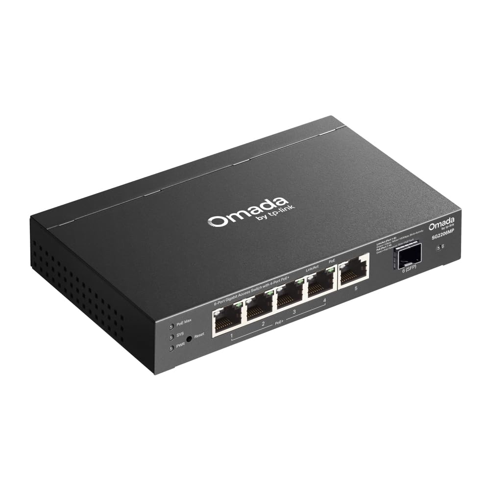 Omada Access 6-Port Gigabit Switch with 4-Port PoE+