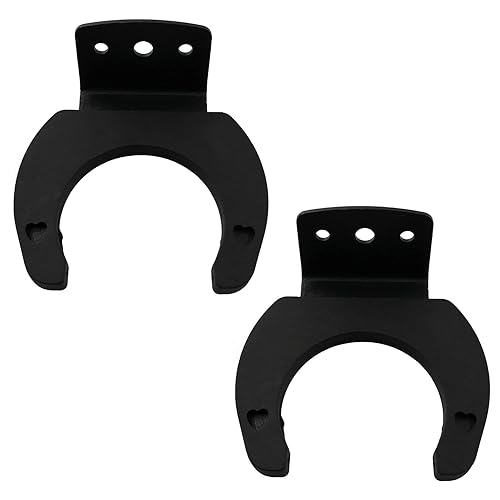 LQ Industrial Microphone Hook Holder 2PCS Black Wireless Microphone Hook Stands Hanger Wall Clip Clamp Holders Mic Stands Brackets