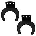 LQ Industrial Microphone Hook Holder 2PCS Black Wireless Microphone Hook Stands Hanger Wall Clip Clamp Holders Mic Stands Brackets