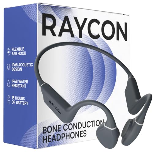 Raycon Bone Conduction Headphones Bluetooth - Open Ear Running Headphones, Sweat & Water-Resistant Earbuds with Mic for Sports & Workouts, 13hr