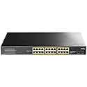Cudy 24 Gigabit Ethernet Unmanaged PoE+ Switch, 300W, 24 * 100/1000Mbps PoE+ Ports, 2 Gigabit SFP, CCTV / VLAN Mode, 19-inch Rackmount, 802.3af/at